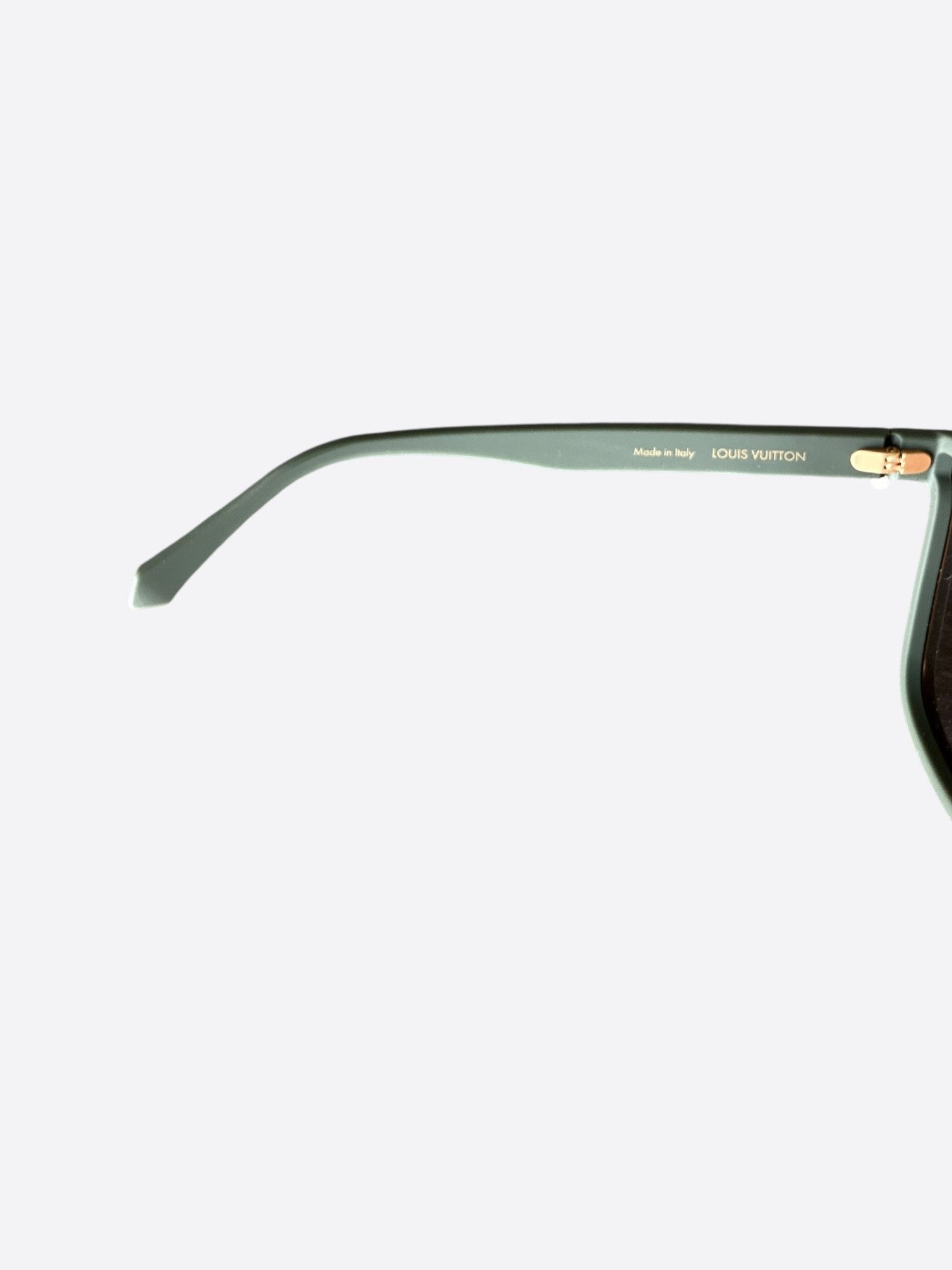 Louis Vuitton Louis Vuitton Green Monogram Waimea Sunglasses Size ONE SIZE - 4 Thumbnail