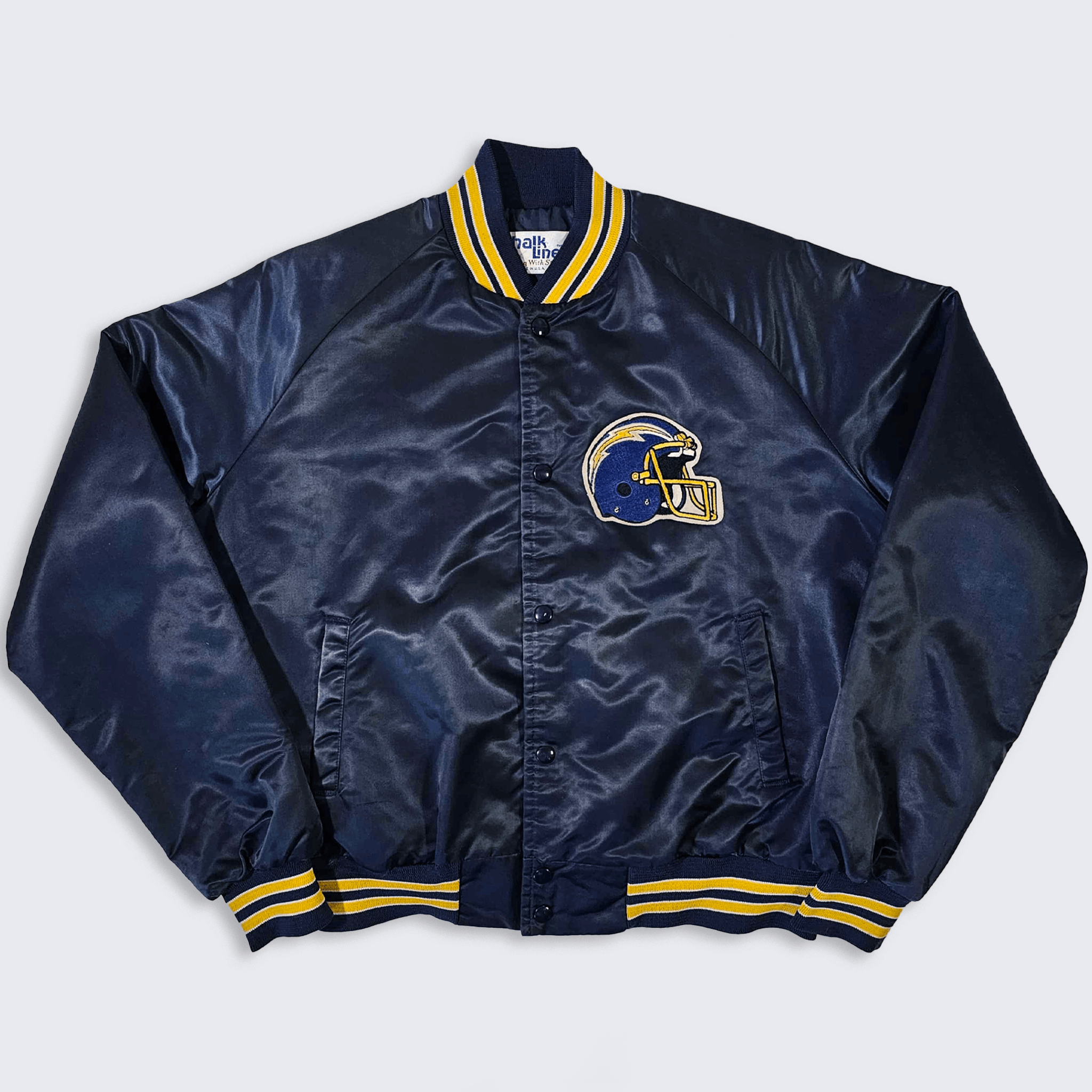 Chalk Line San Diego Chargers Vintage 80s Satin Bomber Jacket Size US L / EU 52-54 / 3 - 2 Thumbnail