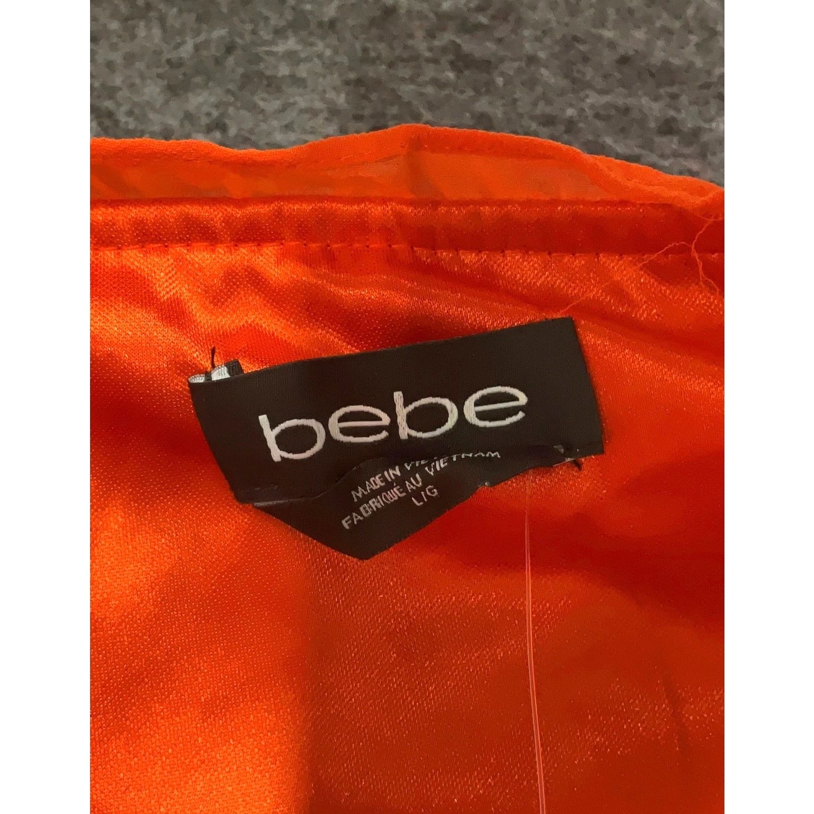 Bebe Bebe Square Neck High Low Chiffon Sleeveless Dress Orange L Size L / US 10 / IT 46 - 22 Thumbnail