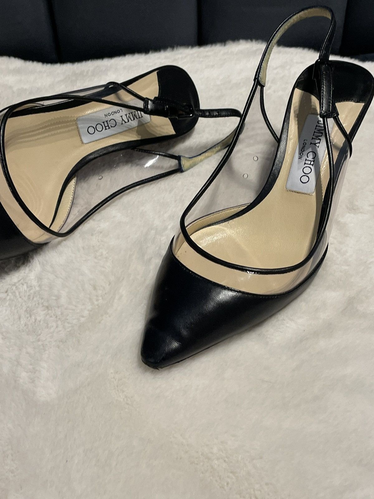 Jimmy Choo JIMMY CHOO Erin 60 leather slingbacks Size US 8 / IT 38 - 2 Thumbnail