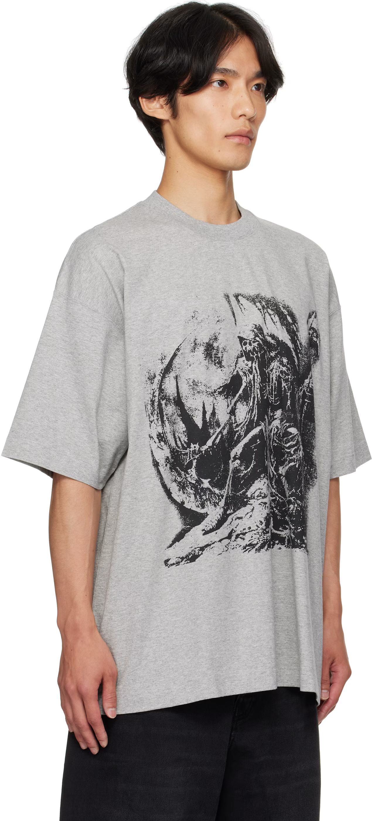 Vetements o1mle0226 Goth Oversized T-Shirt in Gray Size US L / EU 52-54 / 3 - 2 Thumbnail