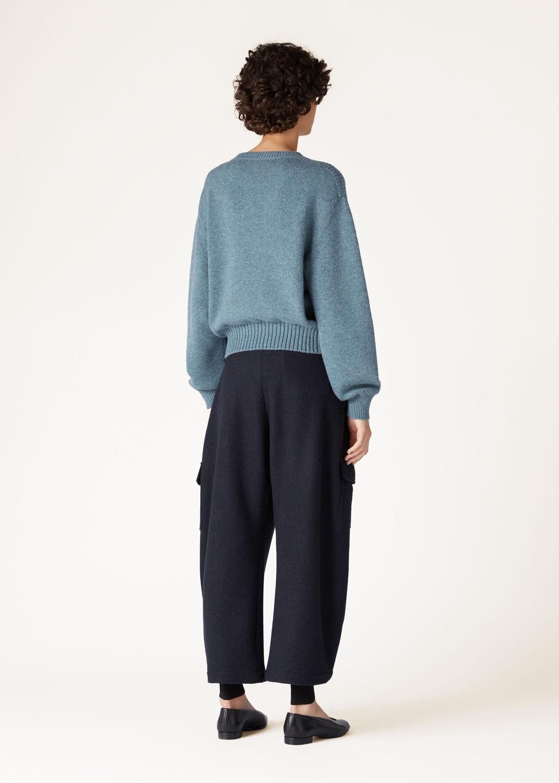 Loro Piana o1srvl11e0125 FAO0063 Ashi Crewneck Sweater in Blue Size L / US 10 / IT 46 - 3 Thumbnail