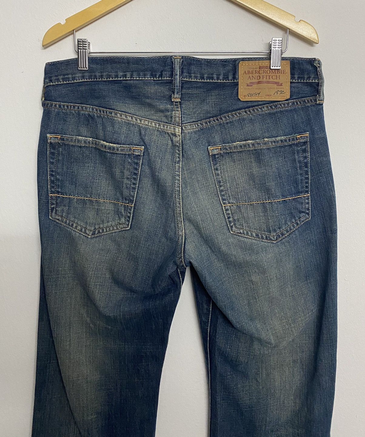 Abercrombie & Fitch Vintage Abercrombie&Fitch Handcrafted Heavy Ounce Jeans Size US 35 - 6 Thumbnail