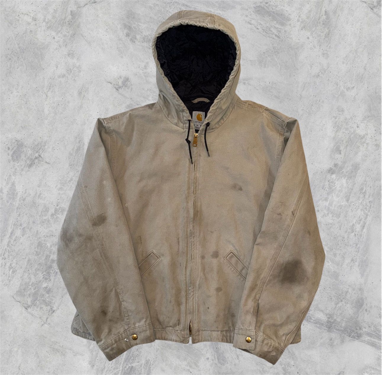 Carhartt × Vintage VINAGE CARHARTT HOODED DUCK CANVAS DISTRESSED WORK JACKET Size US XXL / EU 58 / 5 - 2 Thumbnail