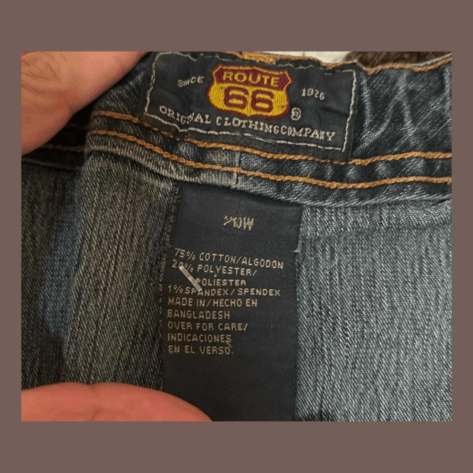 Route 66 VTG Mini Skirt | Route 66 Distressed Denim | Y2K Mall Punk Size 38" / US 16 / IT 52 - 4 Thumbnail