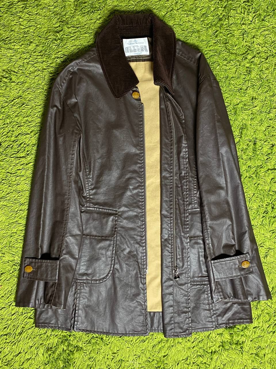 Vivienne Westwood Vivienne Westwood AW 97 Wax Leather Zip Jacket Vintage Y2K Size US XL / EU 56 / 4 - 4 Thumbnail