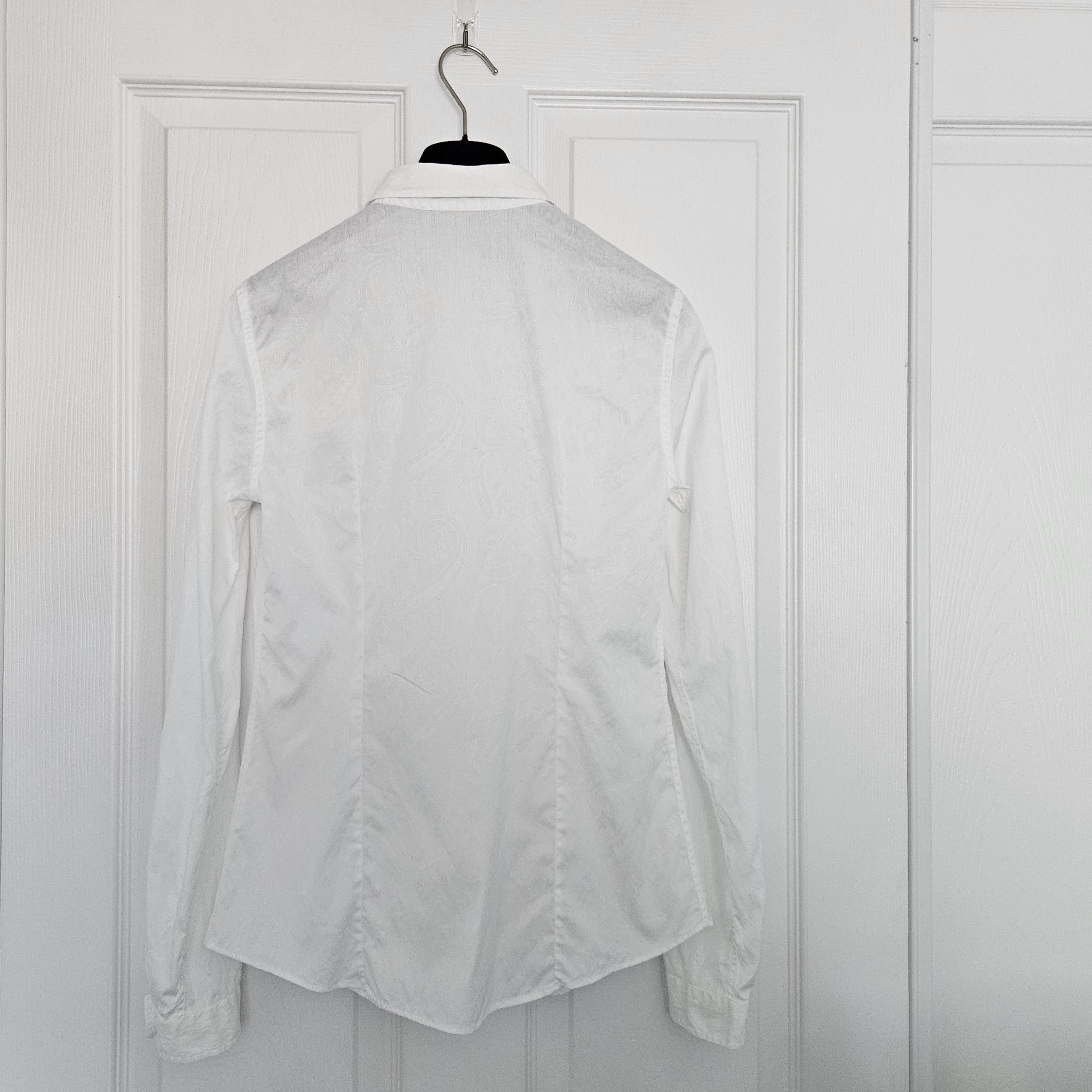 Etro Etro White Cotton Jacquard Shirt – Size IT 42, US 6 Size M / US 6-8 / IT 42-44 - 4 Thumbnail