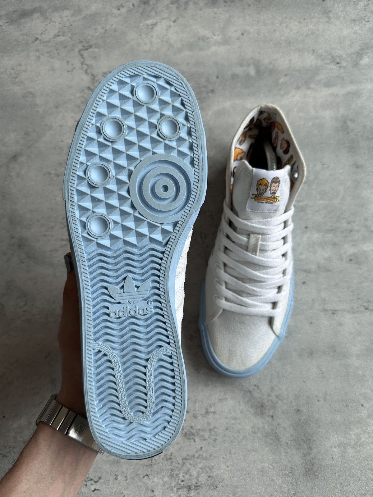Adidas SAMPLE “BEAVIS AND BUTTHEAD” MATCHCOURT RX HIGH TOP SNEAKERS Size US 9 / EU 42 - 7 Thumbnail