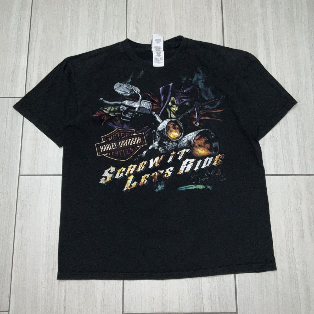 Harley Davidson Vintage Harley Davidson Jester Screwed T-shirt Size US XL / EU 56 / 4 - 2 Thumbnail