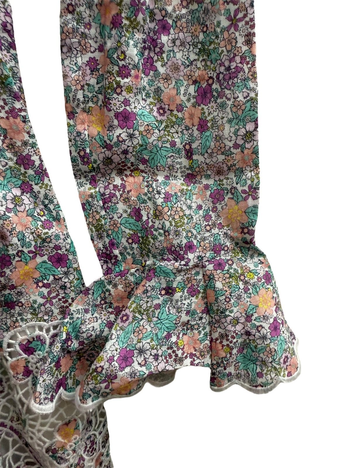Zimmermann Zimmermann Carnaby Frill Short Dress Lilac Ditsy AU 0 New Size S / US 4 / IT 40 - 3 Thumbnail