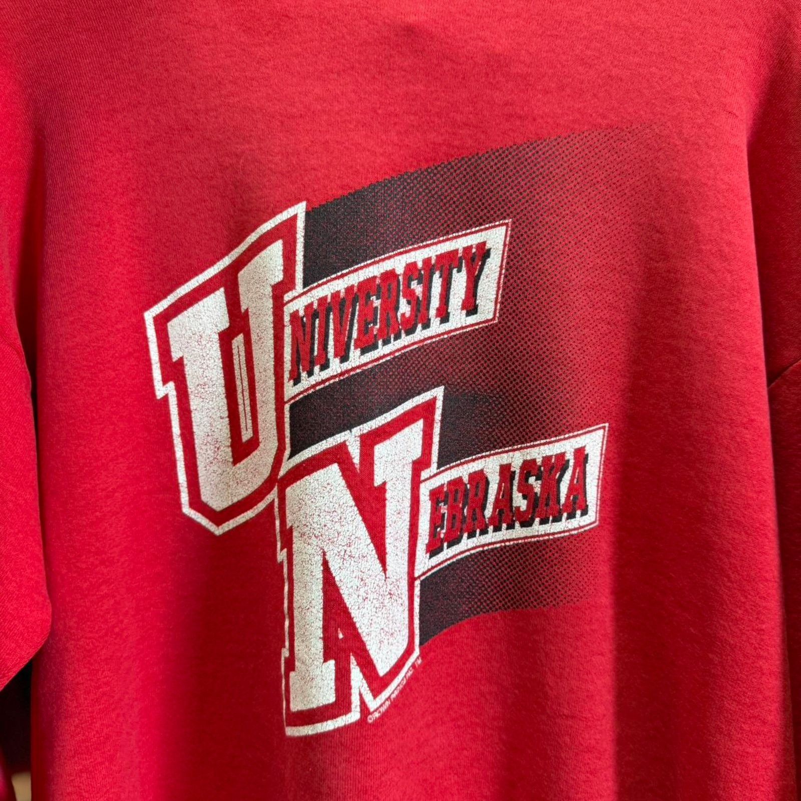 Vintage Vintage 90s Nebraska Huskers Football Crewneck Size US XL / EU 56 / 4 - 3 Thumbnail