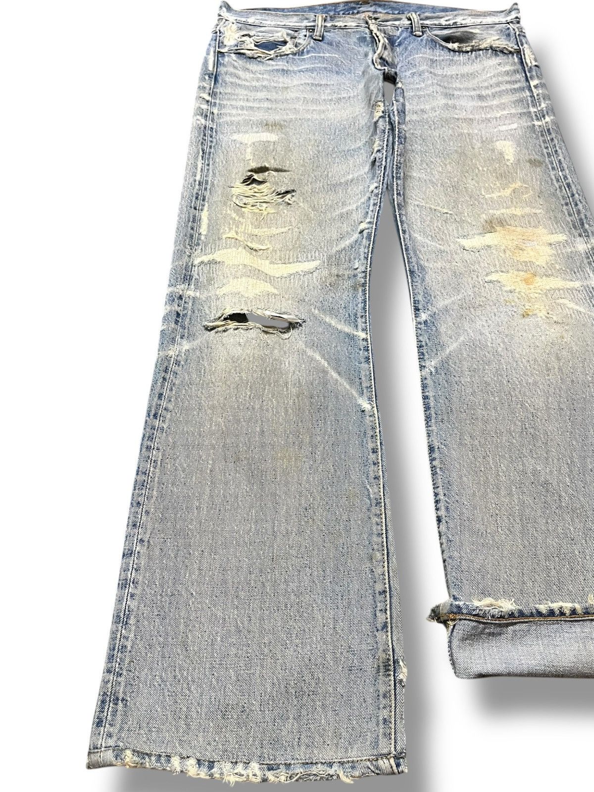wjk Vintage wjk Selvedge Ripped Distressed Denim Size US 37 - 3 Thumbnail