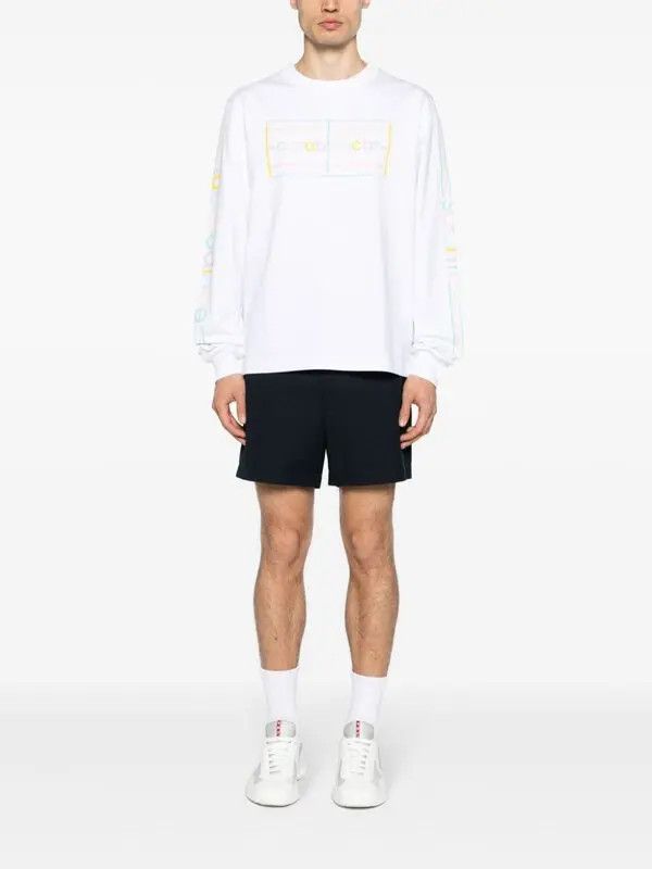 Casablanca o1mle0326 Printed Long Sleeve T-Shirt in White Size US XXL / EU 58 / 5 - 2 Thumbnail