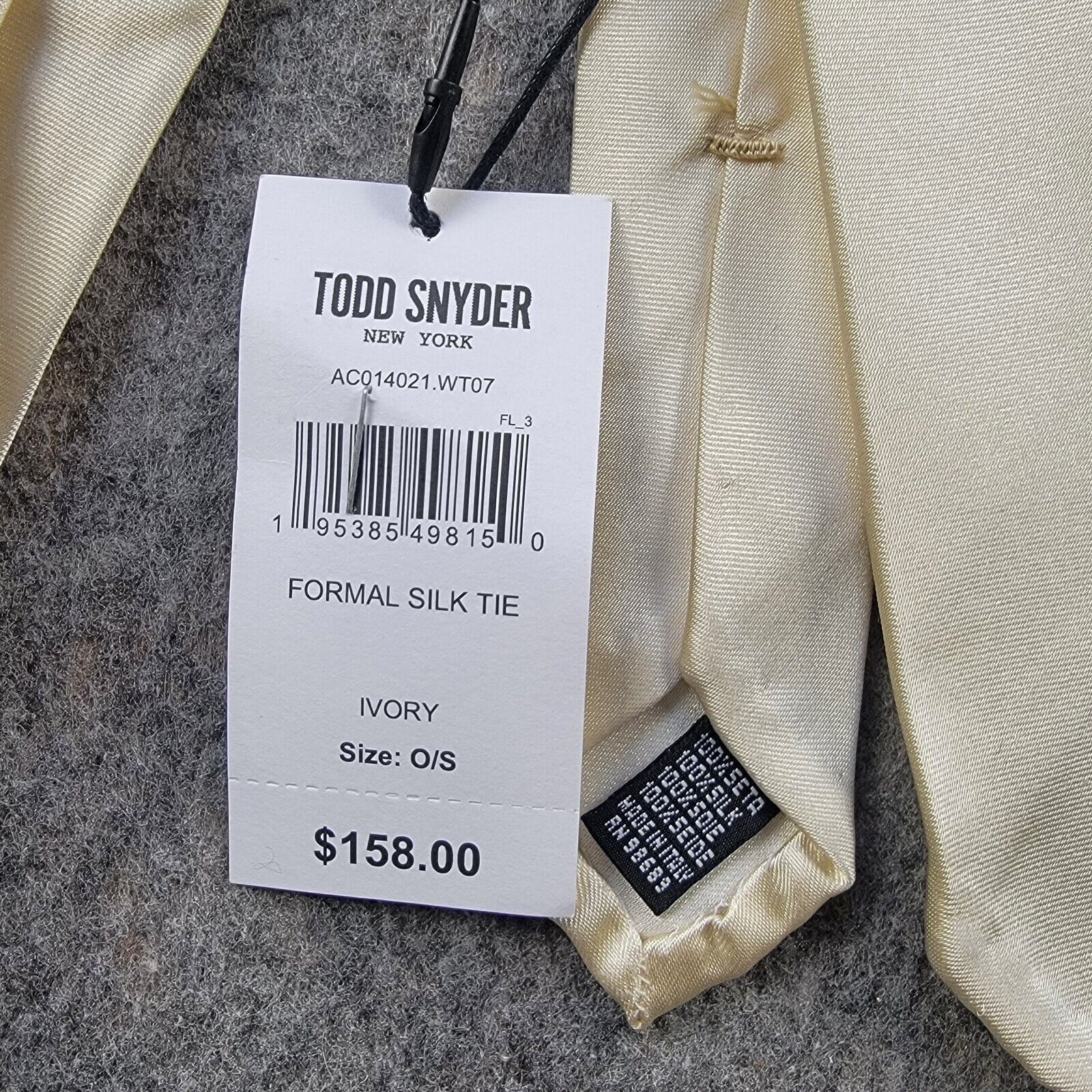 Todd Snyder Todd Snyder Formal Silk Neck Tie Ivory NWT $158 Size ONE SIZE - 6 Thumbnail