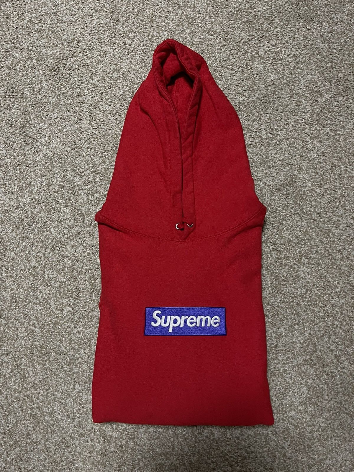 Supreme Supreme FW17 Purple on Red Box Logo Hoodie Grailed