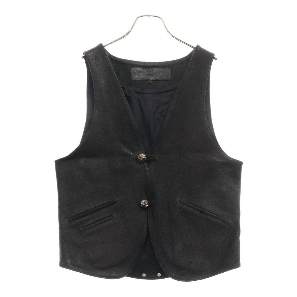 Chrome Hearts Chrome Hearts Classic Cross Ball Leather Vest | Grailed