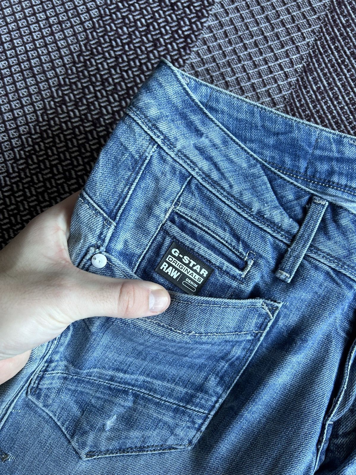 G-Star × Vintage Vintage G-star Raw Low Tapered Denim Distressed Jeans Sz 28 Size US 28 / EU 44 - 5 Thumbnail