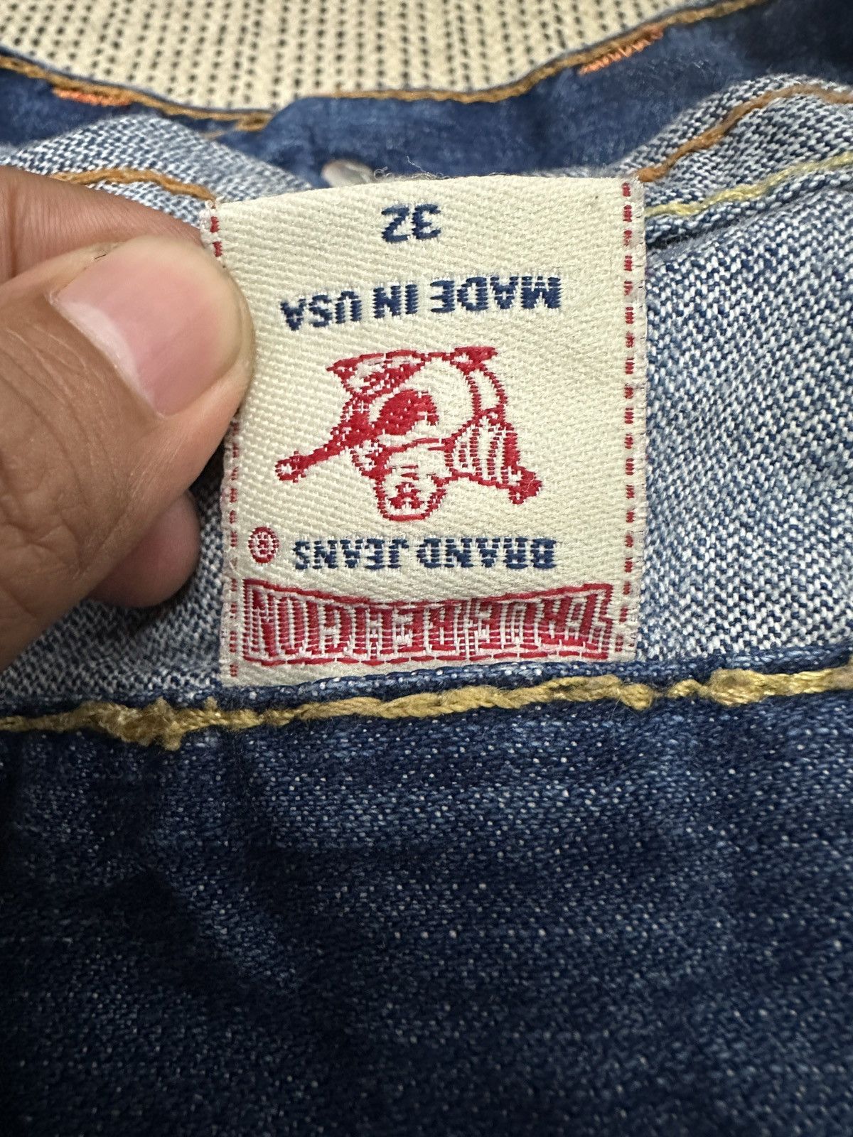True Religion × Vintage 🔥🔥🔥Crazy Vintage True Religion Emo Grunge Goth HipHop Jeans Size US 32 / EU 48 - 5 Thumbnail