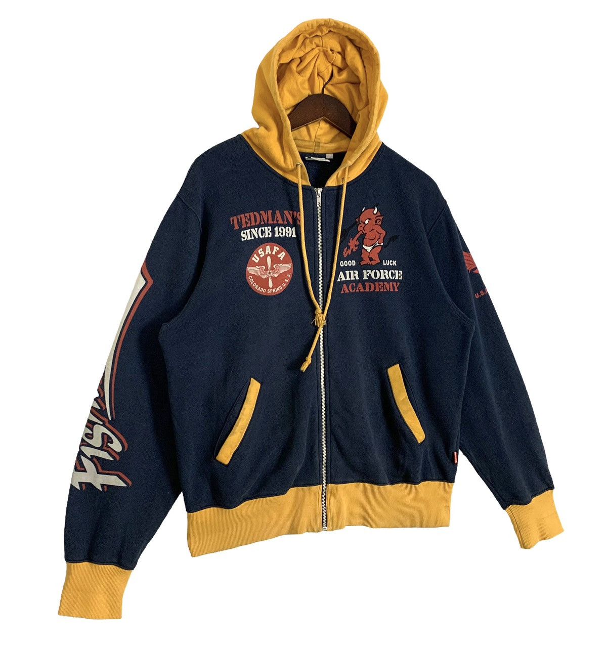 Tedman Vintage Tedman Company U.S. Air Force Full Zip Hoodie Size M Size US M / EU 48-50 / 2 - 5 Thumbnail