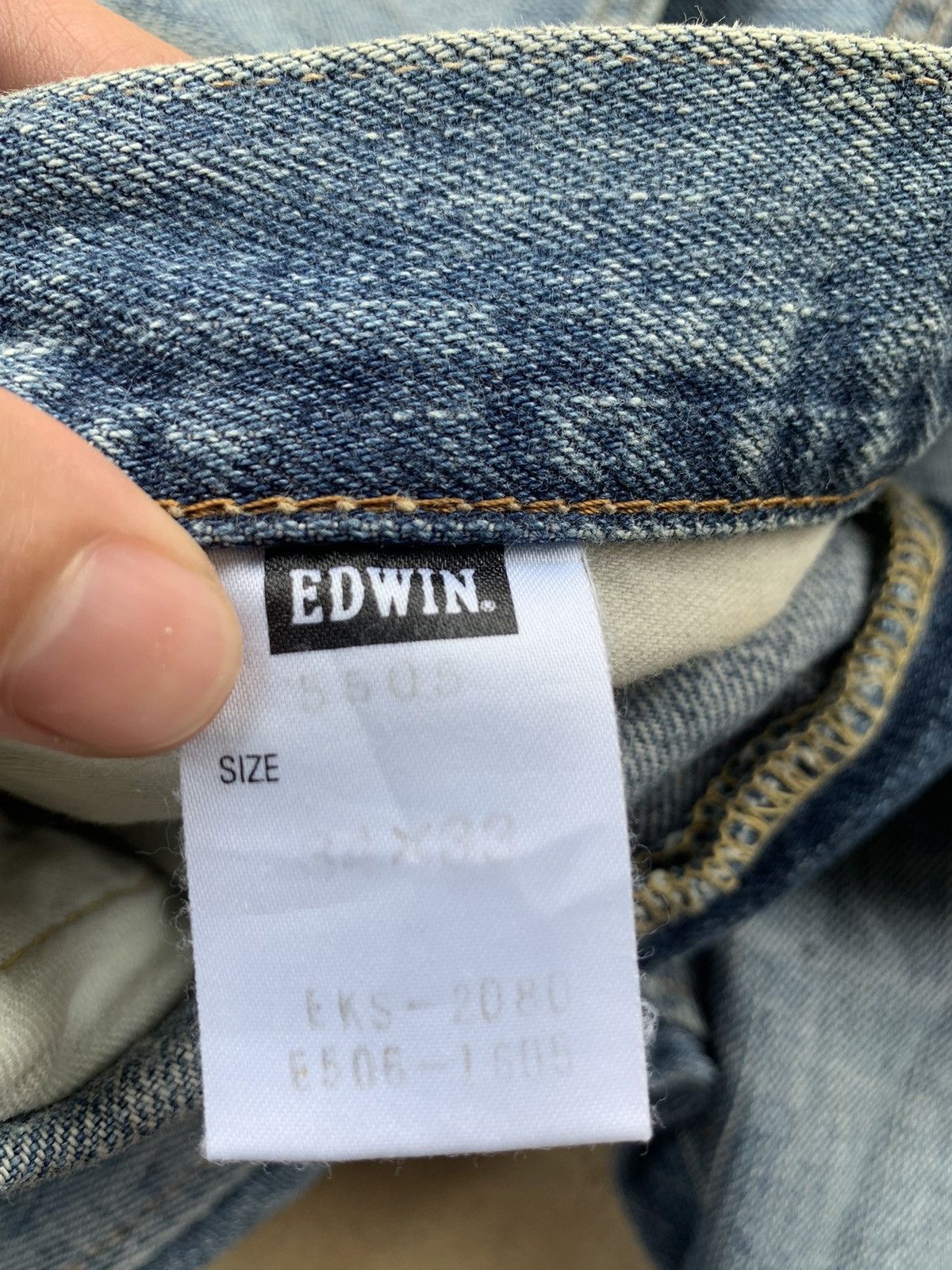Edwin × Vintage Vintage Edwin 505 Redline Selvedge Distressed Denim Size US 34 / EU 50 - 12 Thumbnail
