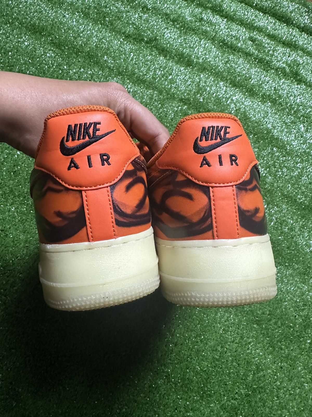 Nike 2020 Nike Air Force 1 Low Orange Skeleton Halloween Size US 12 / EU 45 - 5 Thumbnail
