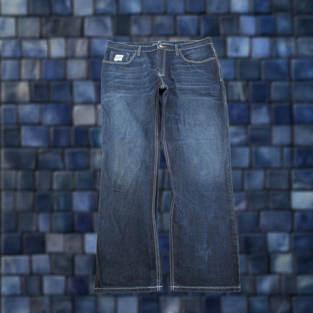 Denime Cinch Jeans Men's Blue Denim White Label Relaxed Straight MB92834 Size 40x32 Size US 40 / EU 56 - 1 Thumbnail