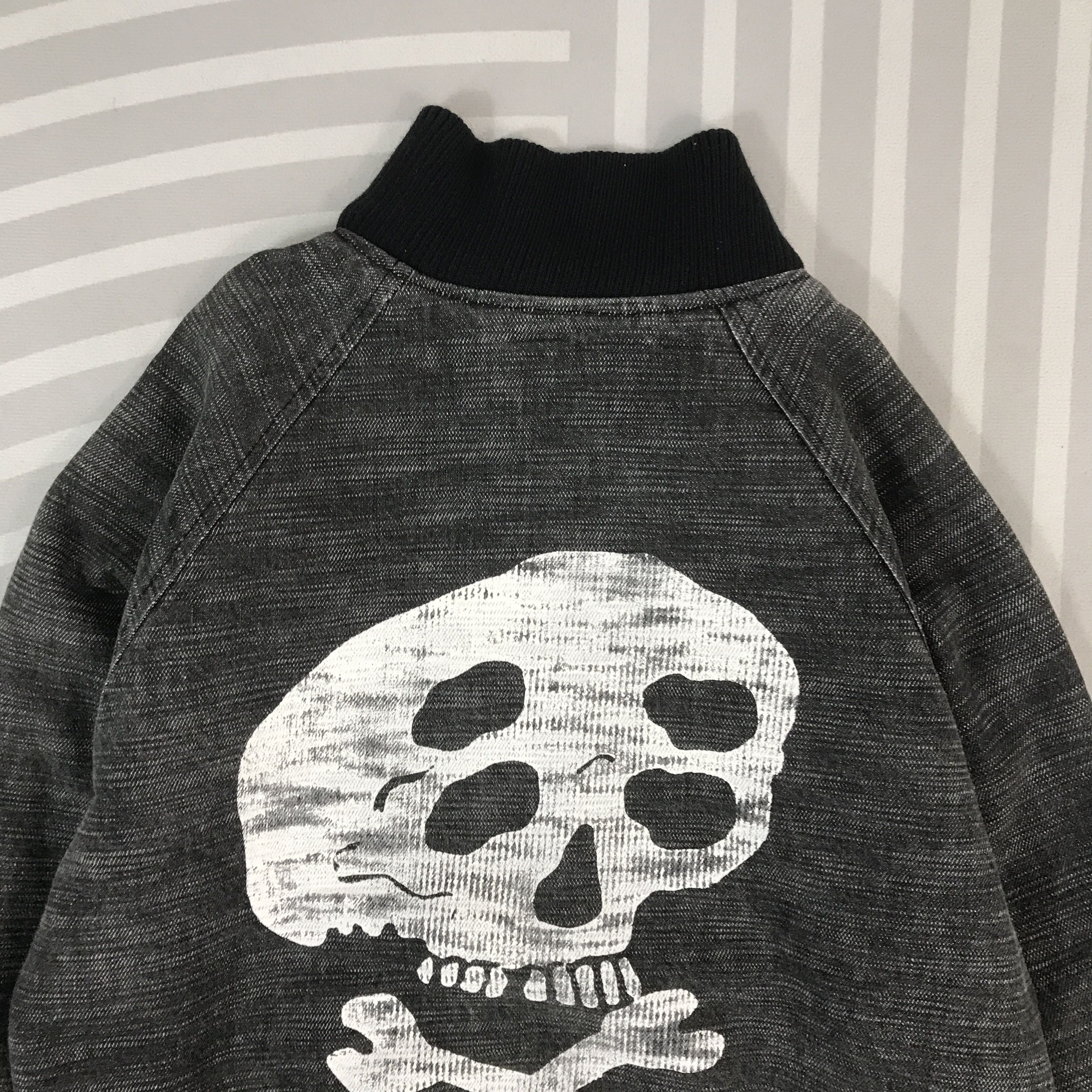 Japanese Brand × Vintage Vintage Yama50 Japan Design Bomber Skull Art Jacket Size US L / EU 52-54 / 3 - 4 Thumbnail