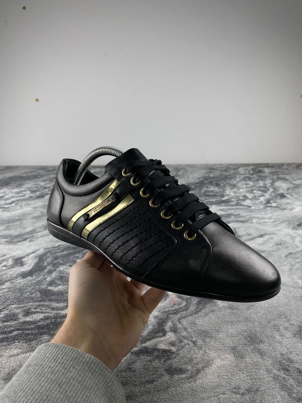Versace Versace Collection Leather Sneakers Women Size US 9 / IT 39 - 3 Thumbnail