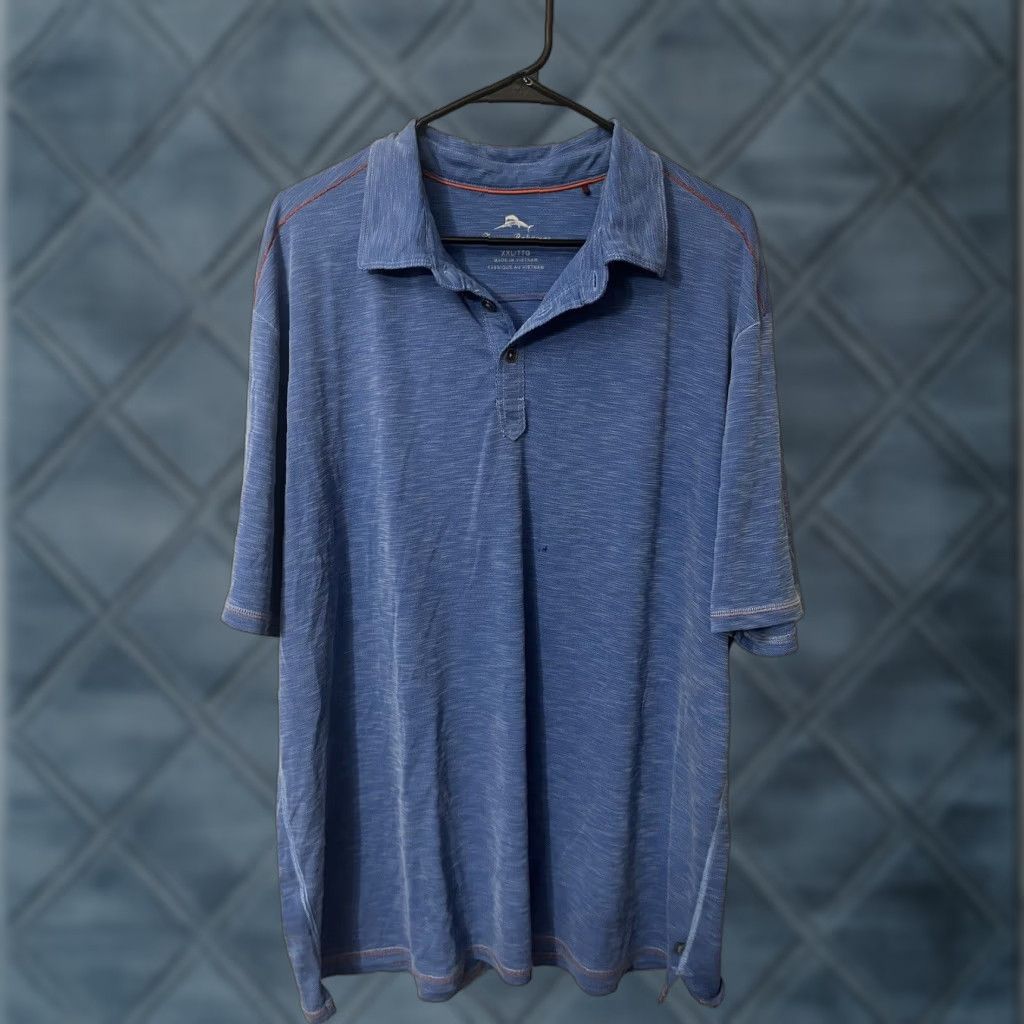 Tommy Bahama Tommy Bahama Polo Shirt Mens 2XL Shoreline Blue Tencel Short Sleeve Polo Shirt 2XL Blues Golf Island Zone Mens Shirt 1990s? Size US XXL / EU 58 / 5 - 1 Thumbnail