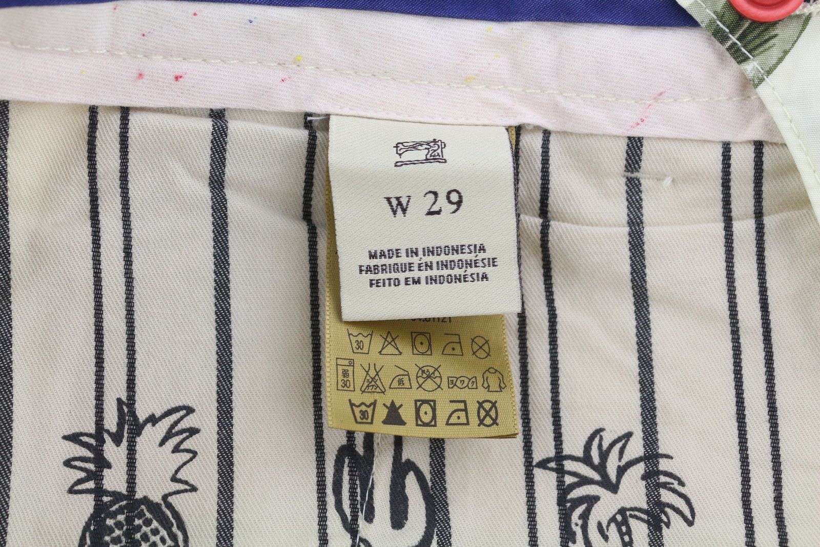 Scotch & Soda W29 Chino Colourful Leaf Pattern Pockets Logo 84174 Size US 29 - 9 Thumbnail