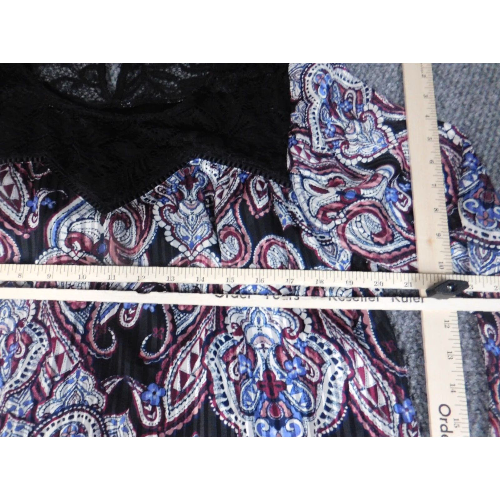 Vintage I.N. Studio Womens Blouse PXL Petites Purple Floral Pullover Size XL / US 12-14 / IT 48-50 - 5 Thumbnail