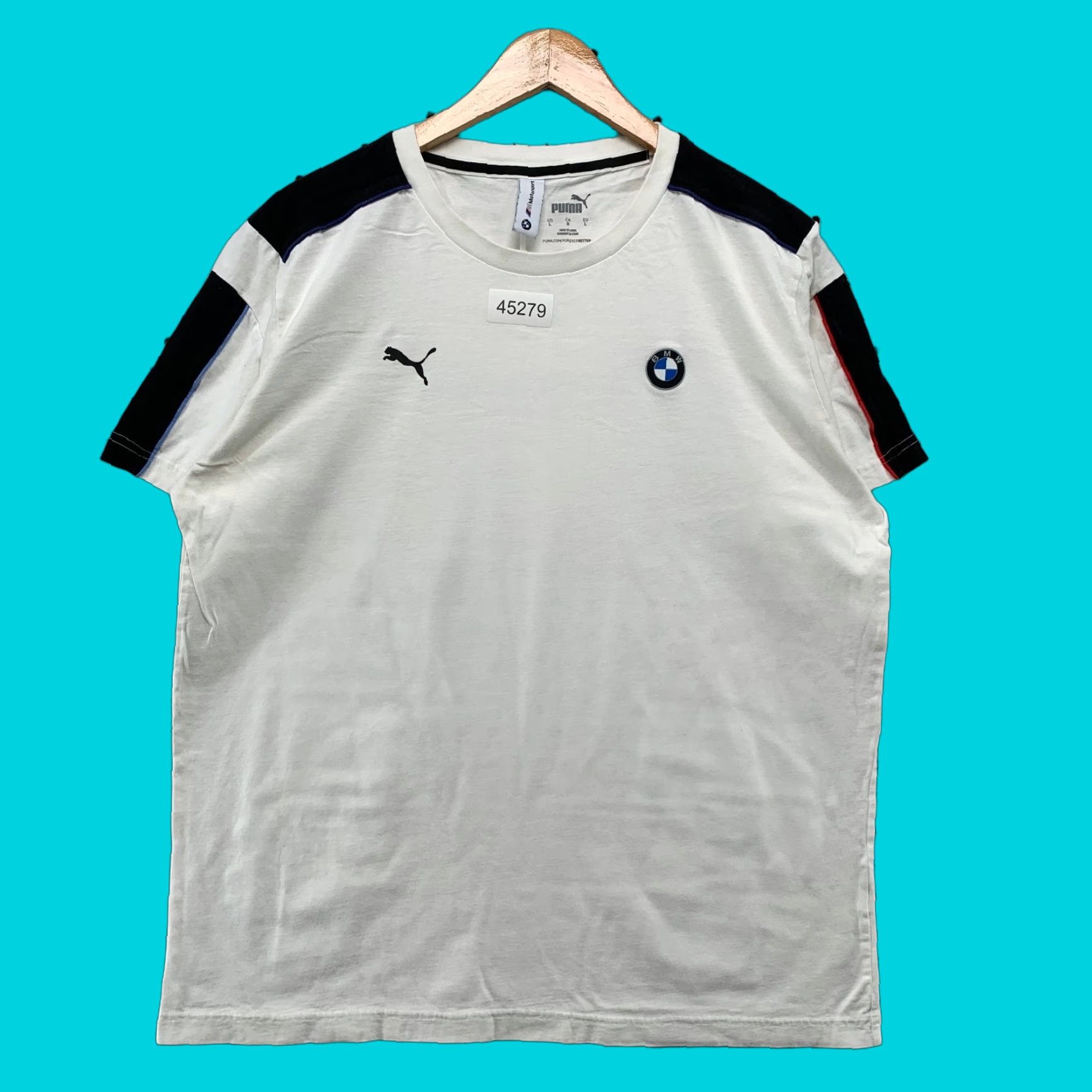Puma Puma BMW Shirt Mens Medium White Bmw Motorsport Logo Embroidered Size US M / EU 48-50 / 2 - 1 Thumbnail