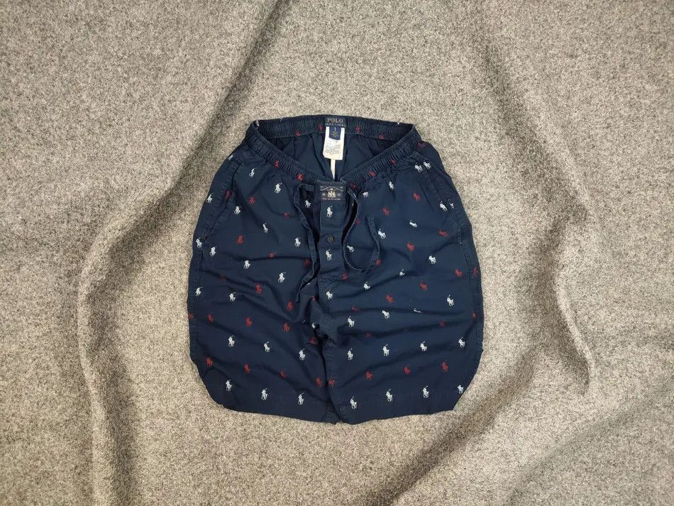 Polo Ralph Lauren Vintage Polo Ralph Lauren Light Blue Monogram Logo Shorts Size US 32 / EU 48 - 1 Thumbnail