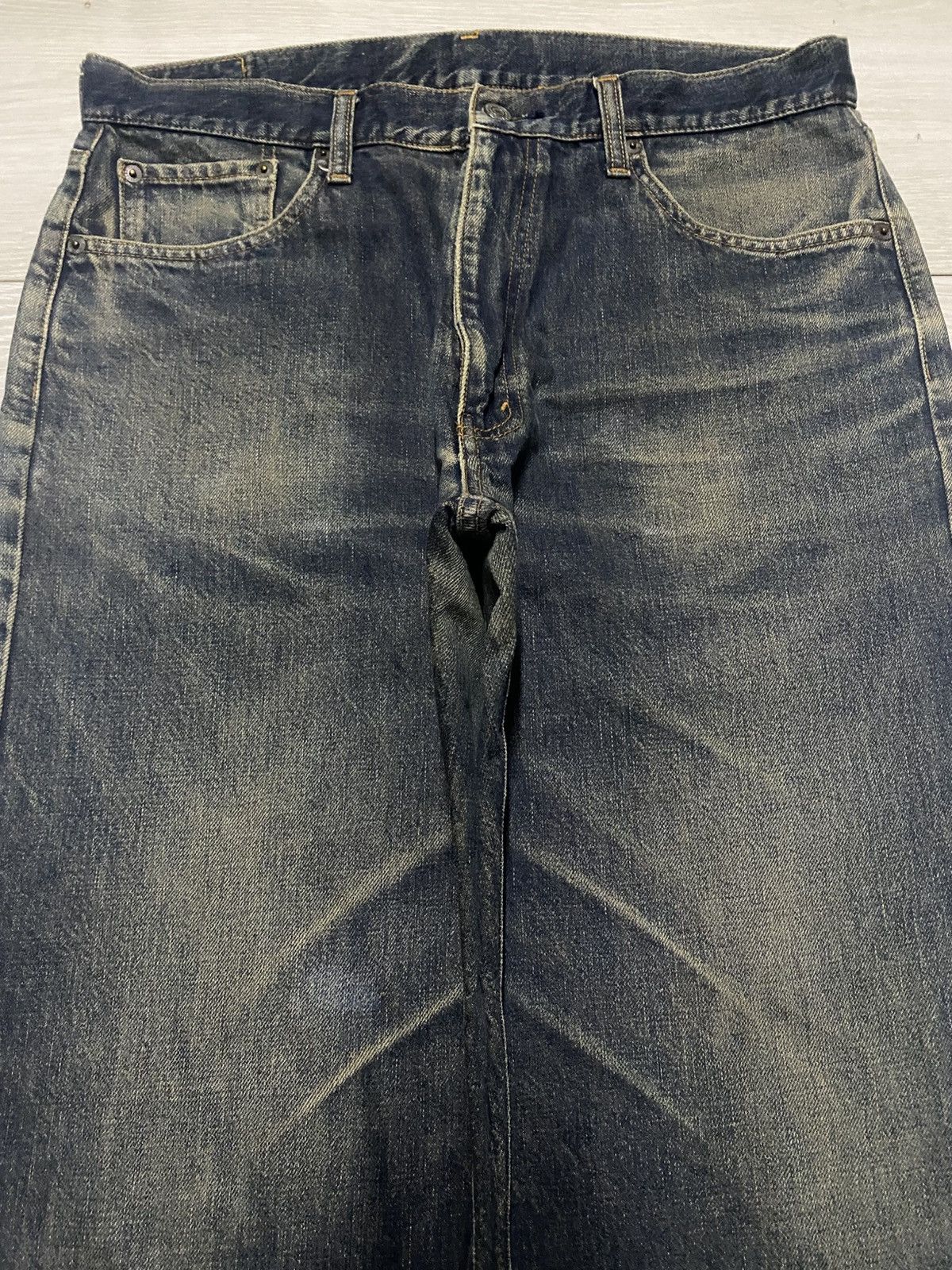 CDG by Comme des Garcons Casual Land Japan Brand Mud Wash Distressed Baggy Jeans Size US 34 / EU 50 - 3 Thumbnail