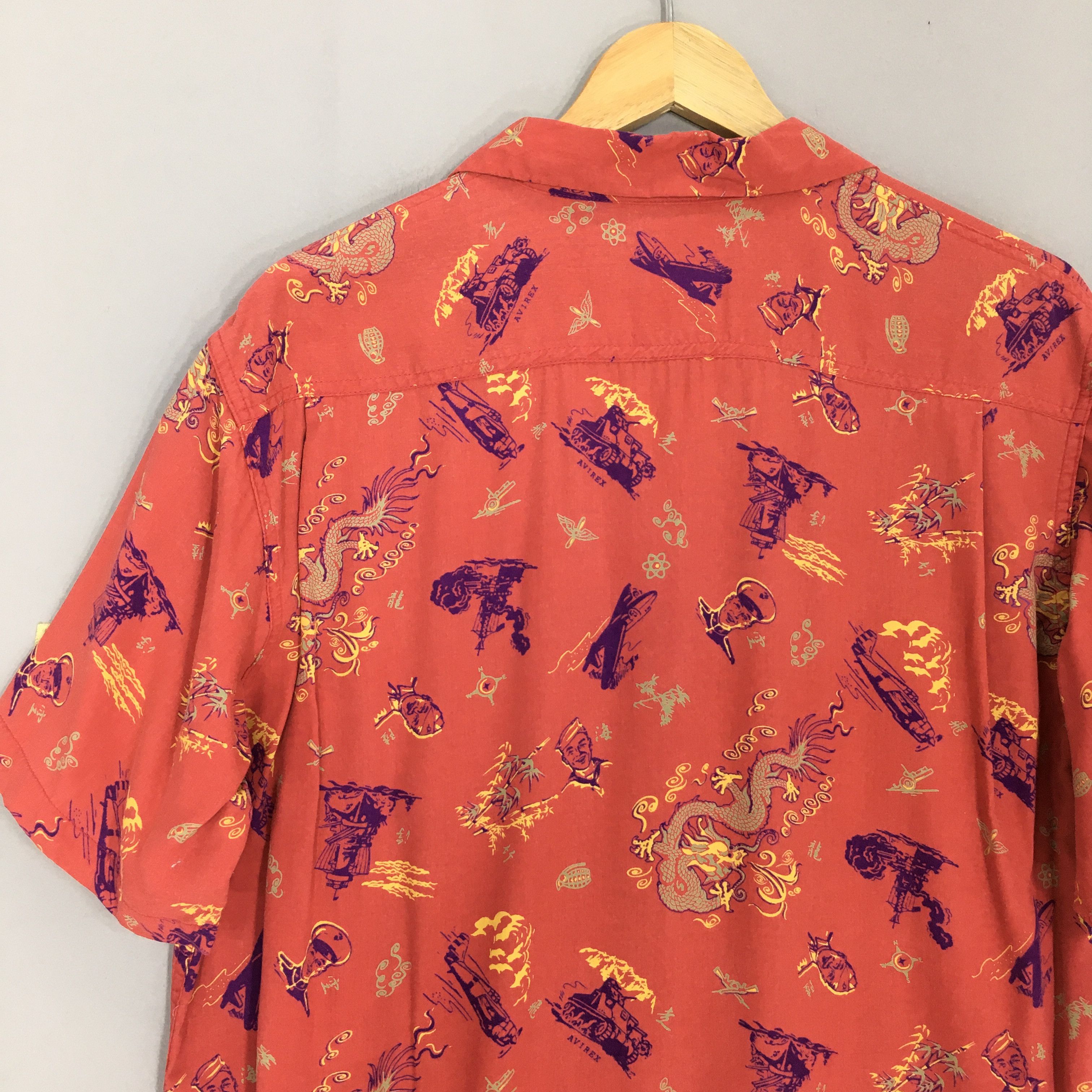 Avirex × Japanese Brand Vintage Avirex Dragon Hawaiian Rayon Shirt Large Size US L / EU 52-54 / 3 - 8 Thumbnail
