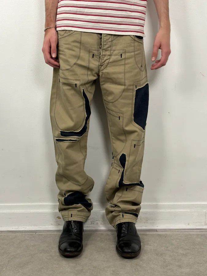 Marithe + Francois Girbaud 2000s Marithé + François Girbaud Beige Cargo Pants Size US 32 / EU 48 - 1 Thumbnail