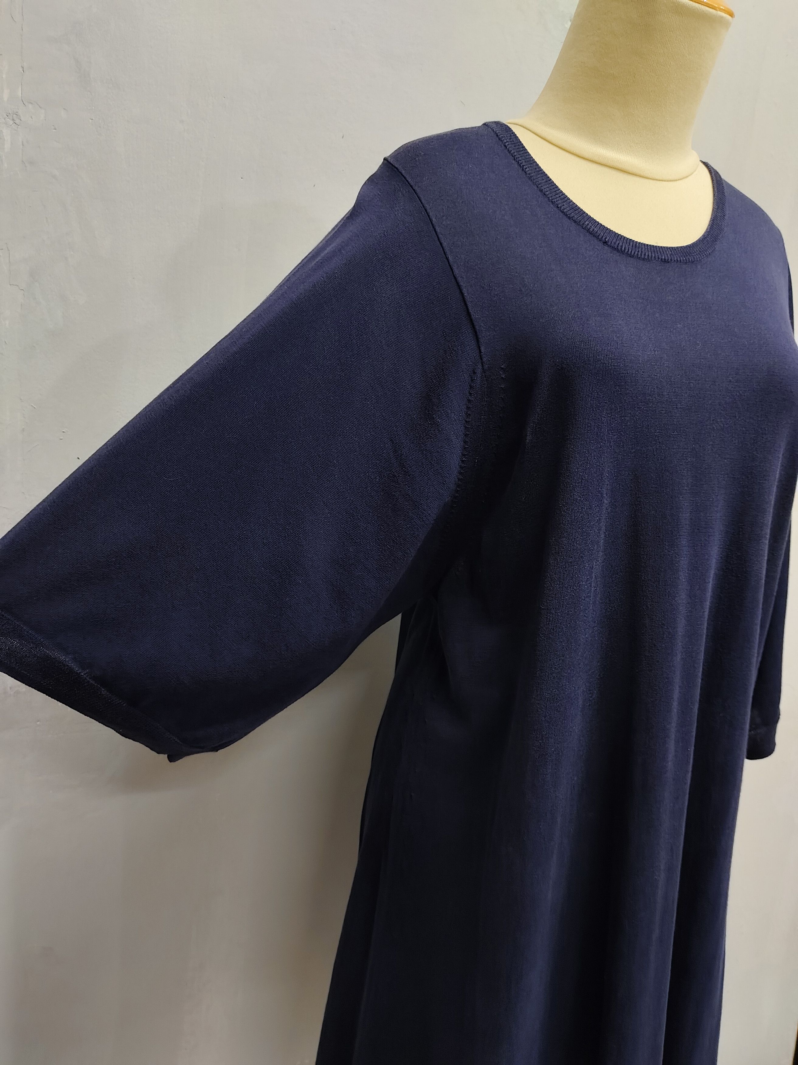 Zucca 🇯🇵 Zucca 🇯🇵 by Issey Co Navy Sweatshirt Midi Dress Size L / US 10 / IT 46 - 8 Thumbnail