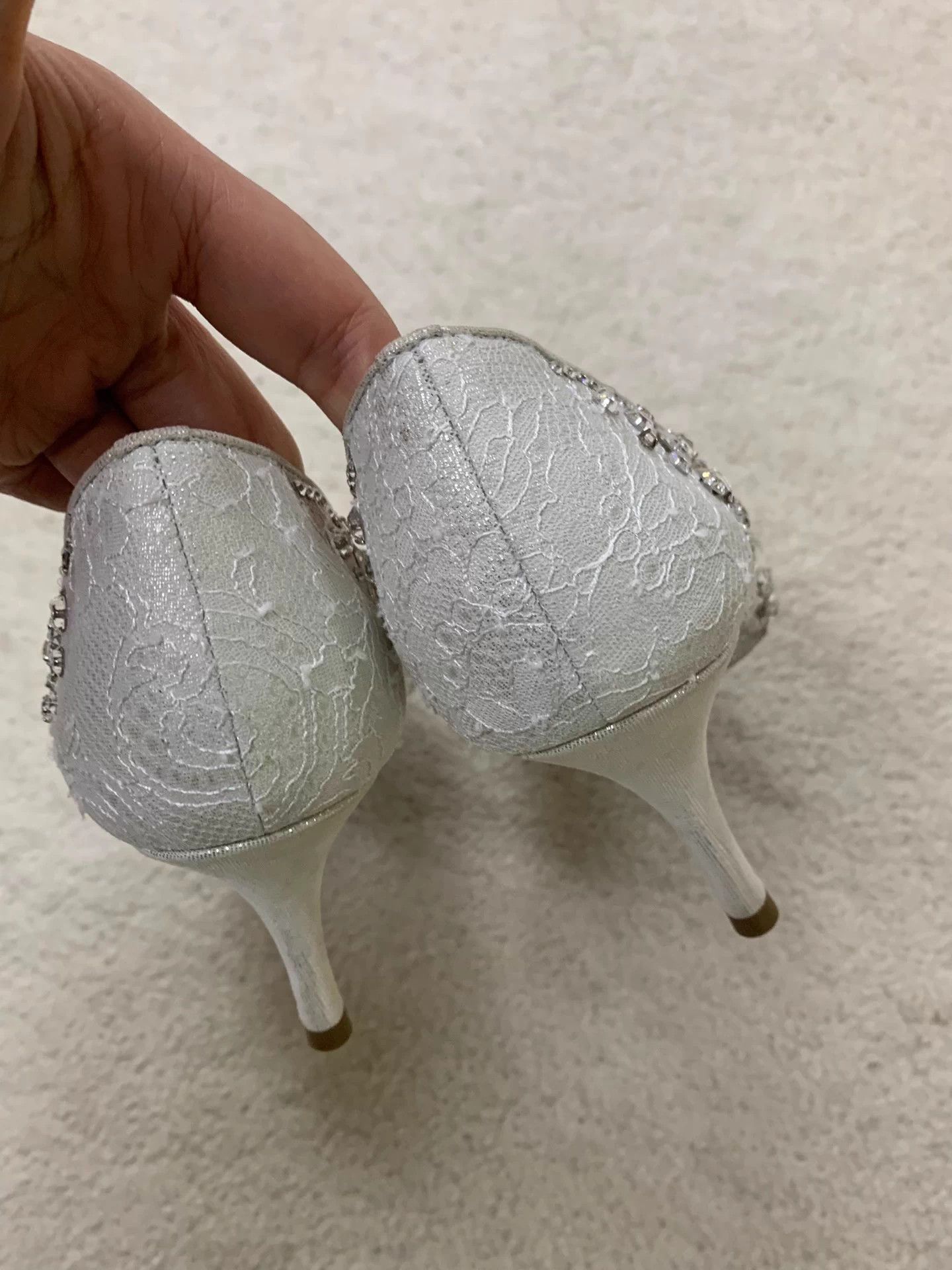 Rene Caovilla Rene Caovilla white crystal high heels 35.5 sparkly Size US 5.5 / IT 35.5 - 4 Thumbnail