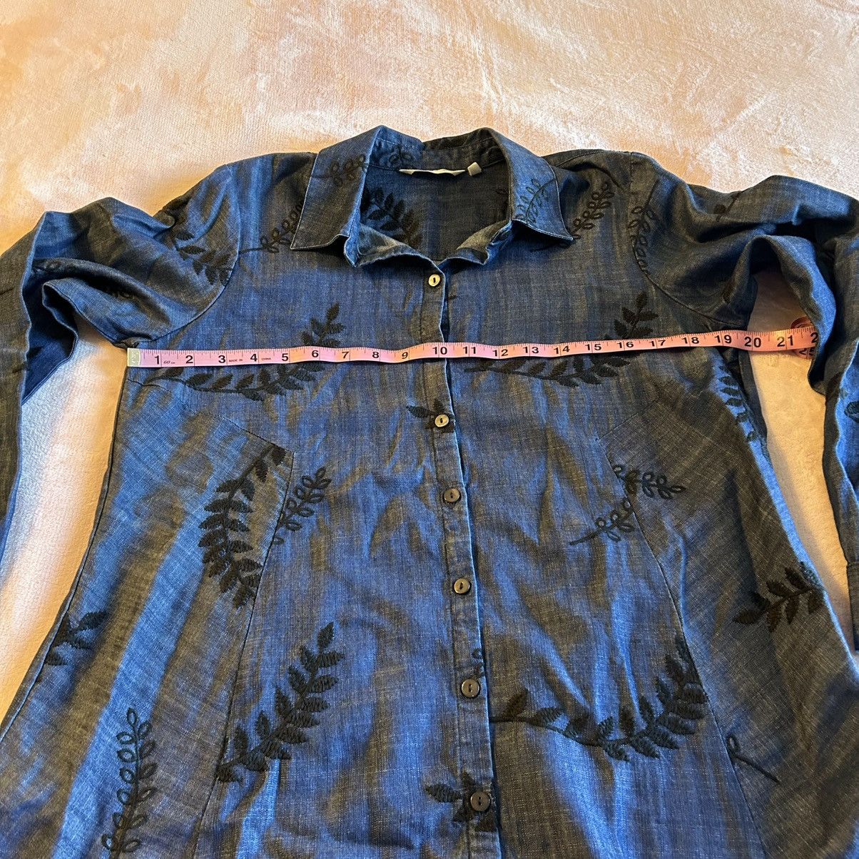Soft Surroundings Soft Surroundings blue chambray papyrus embroidered S Size S / US 4 / IT 40 - 8 Thumbnail