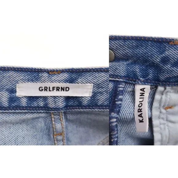 GRLFRND GRLFRND Karolina High-Rise Raw Edge Jeans 24 XXS Dont Cry Size 25" / US 0 / IT 36 - 14 Thumbnail