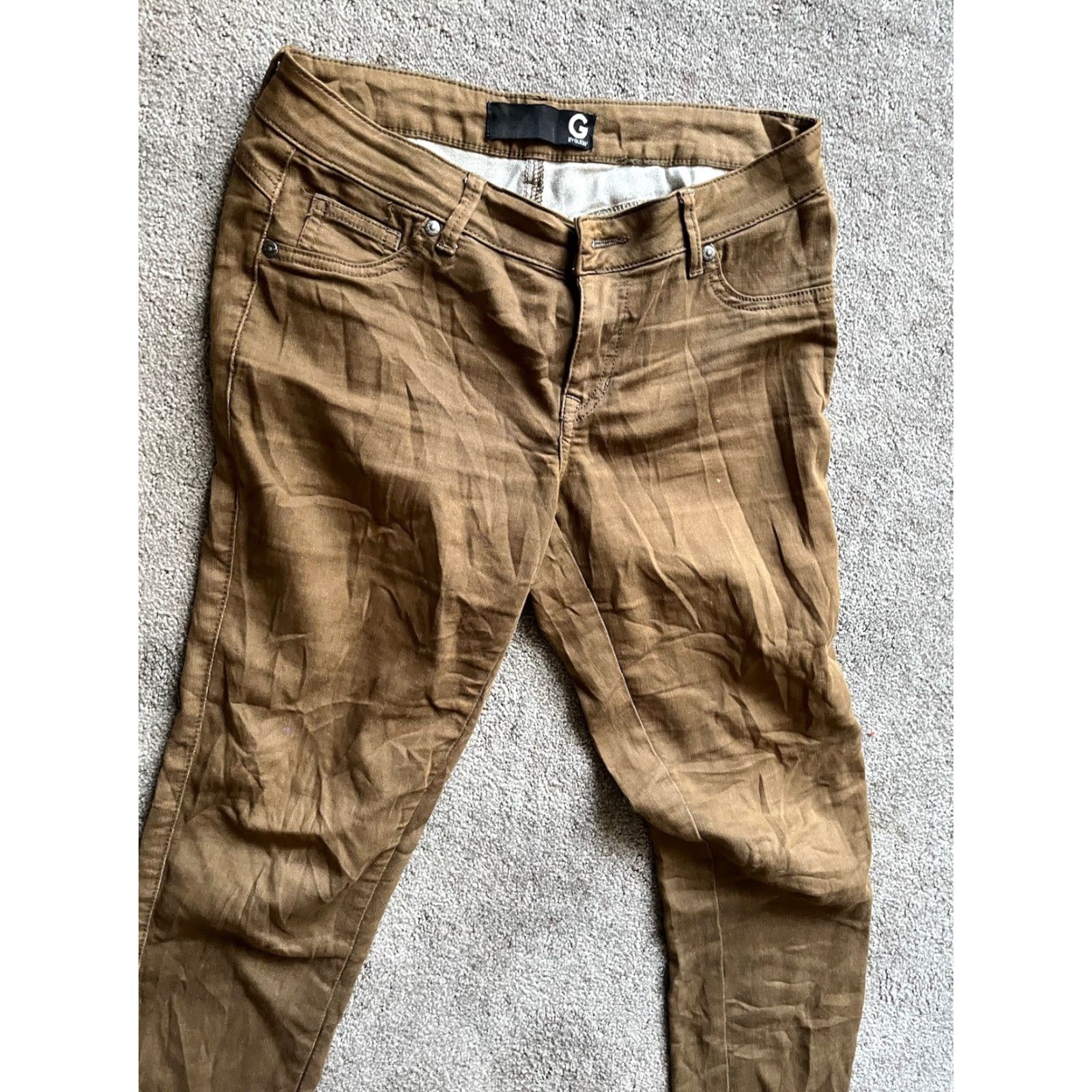 Guess G by GUESS Jeans Women's Dark Wash Brown Denim Skinny Size 25 Size 42" / US 20 - 3 Thumbnail