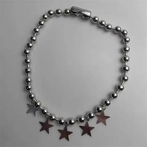 Vintage Unisex Stars Pendant Bead Necklace Size ONE SIZE - 4 Thumbnail