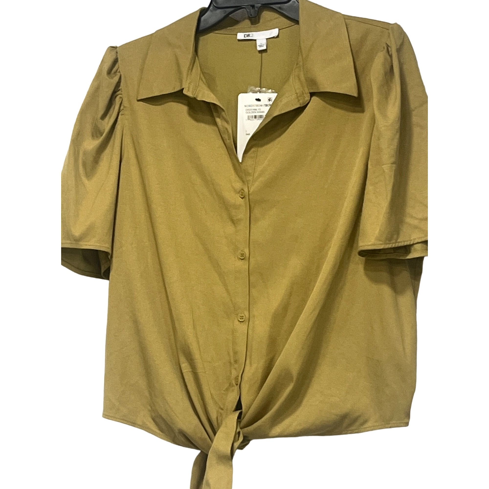 Other DR2 By Daniel Rainn Puff Sleeve Button-up Shirt In Golden Kh Size L / US 10 / IT 46 - 3 Thumbnail