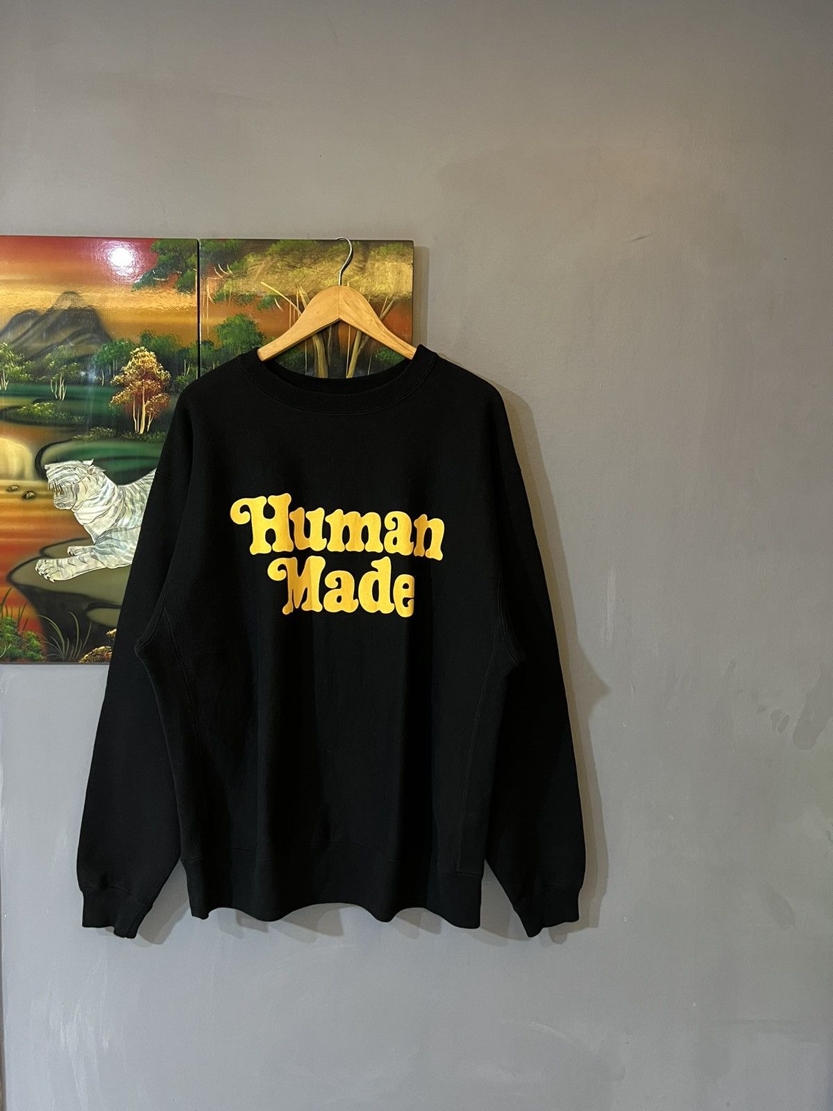 Image of Human Made X Verdy Vick Crewneck in Black, Men's (Size 2XL)