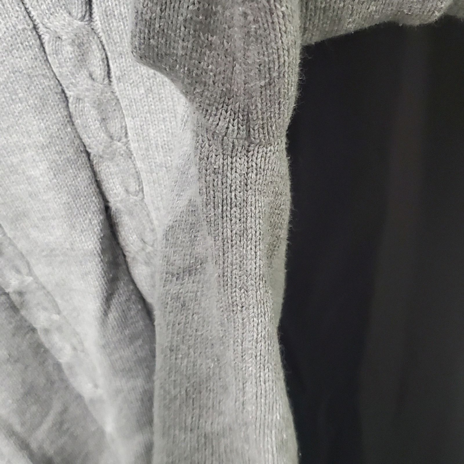 Calvin Klein Calvin Klein Nautical Gray Cotton Cable Knit Accent Sweater Size US M / EU 48-50 / 2 - 8 Thumbnail
