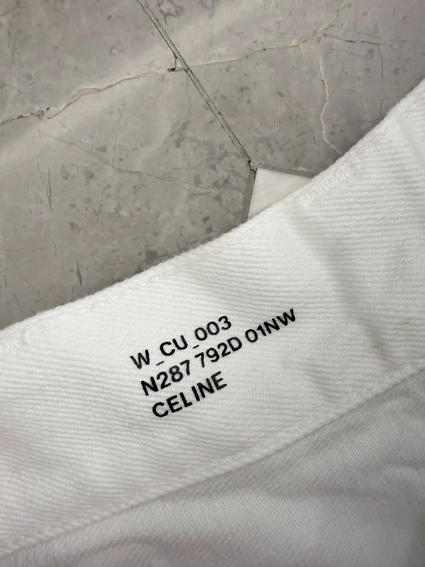 Celine Celine Hedi Slimane White Triomphe Gold 7/8 Jeans Size 27 Size 27" / US 4 / IT 40 - 4 Thumbnail