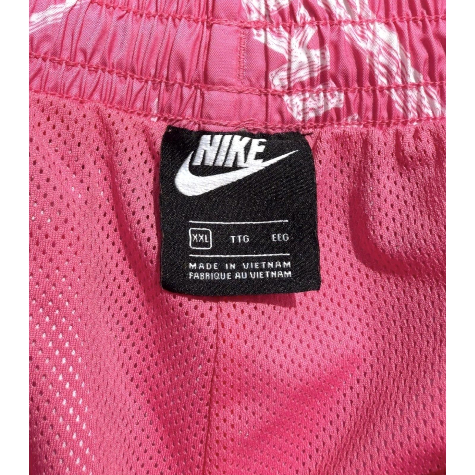 Nike Nike Sportswear Shorts Pink Just Do It All Over Print NSW Woven Flow Sz 2XL Mens Activewear Short 2XL Size US 39 - 7 Thumbnail