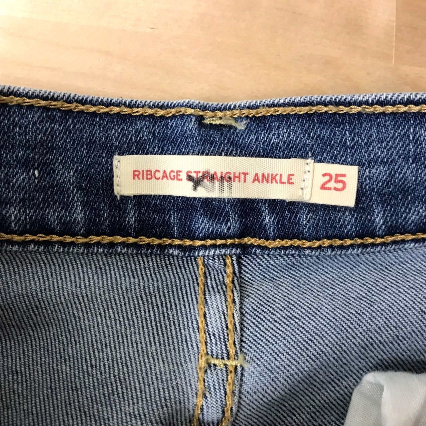 Vintage Levi's Ribcage Straight Ankle Jeans Medium Wash Button Fly Women 25 Size 42" / US 20 - 7 Thumbnail