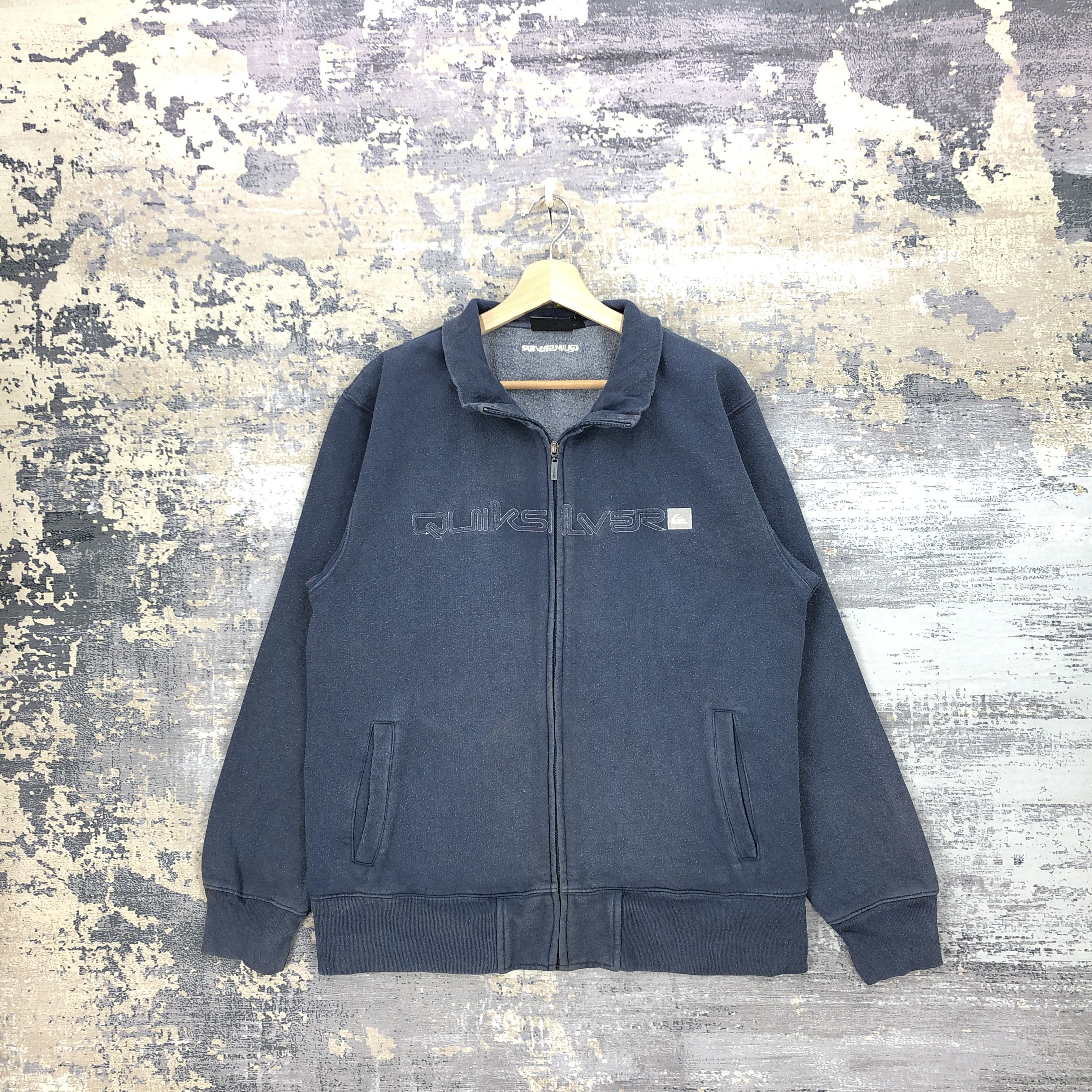 Quiksilver Vintage 90s Quiksilver Zipper Sweater Sweatshirt Jumper Size US L / EU 52-54 / 3 - 1 Thumbnail