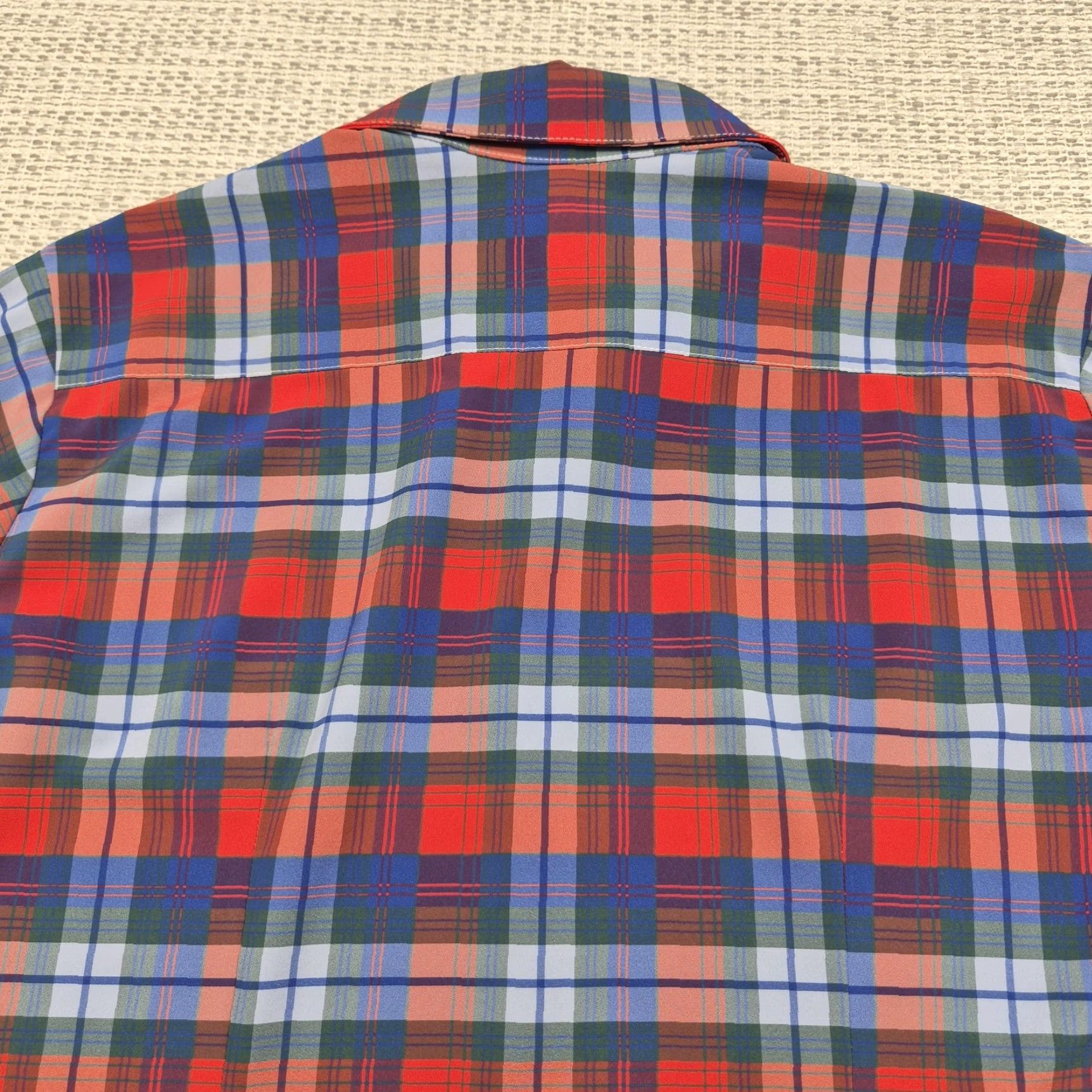Mizzen+Main Mizzen+Main Button Up Shirt Mens XL Red Plaid Long Sleeve Trim Fit Stretch Shirt Size US XL / EU 56 / 4 - 7 Thumbnail